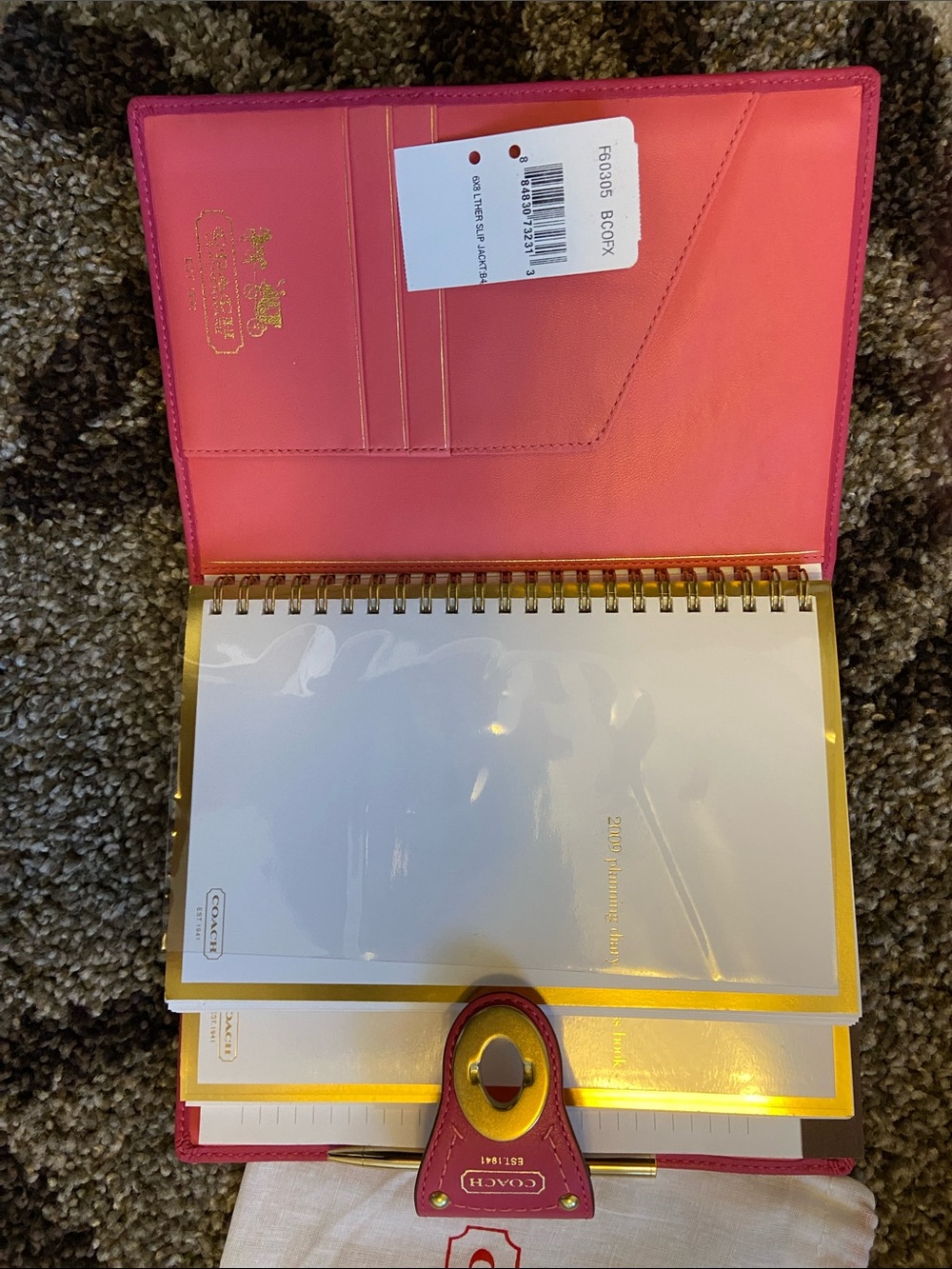 LeGaCy planner leather nos 2009 CoAcH large rose PINK rare! - Picture 4 of 8